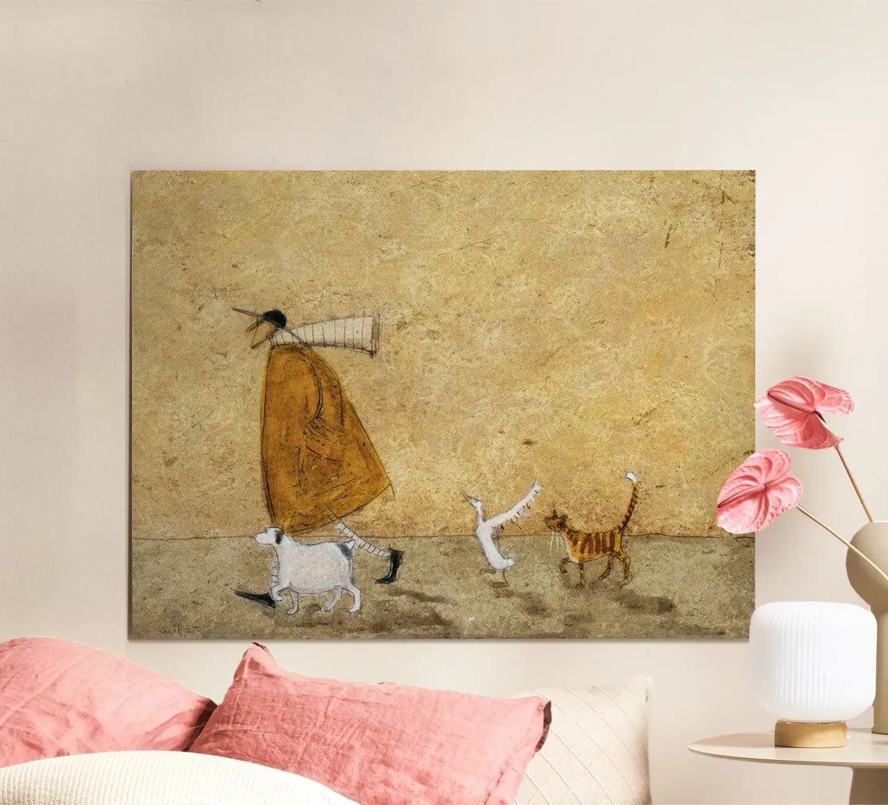Sam Toft AFWDC21356 Ernest, Doris, Horace e Stripes poster con telaio in alluminio da Patrick Mitchell