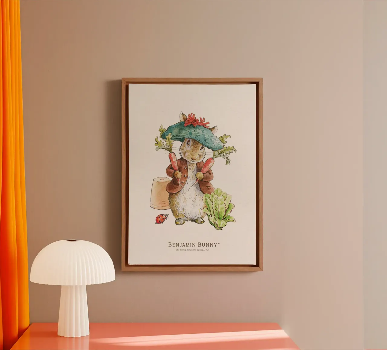 Peter Rabbit - Illustrazione di Benjamin Bunny tela con Cornice a cassetta da muench benjamin