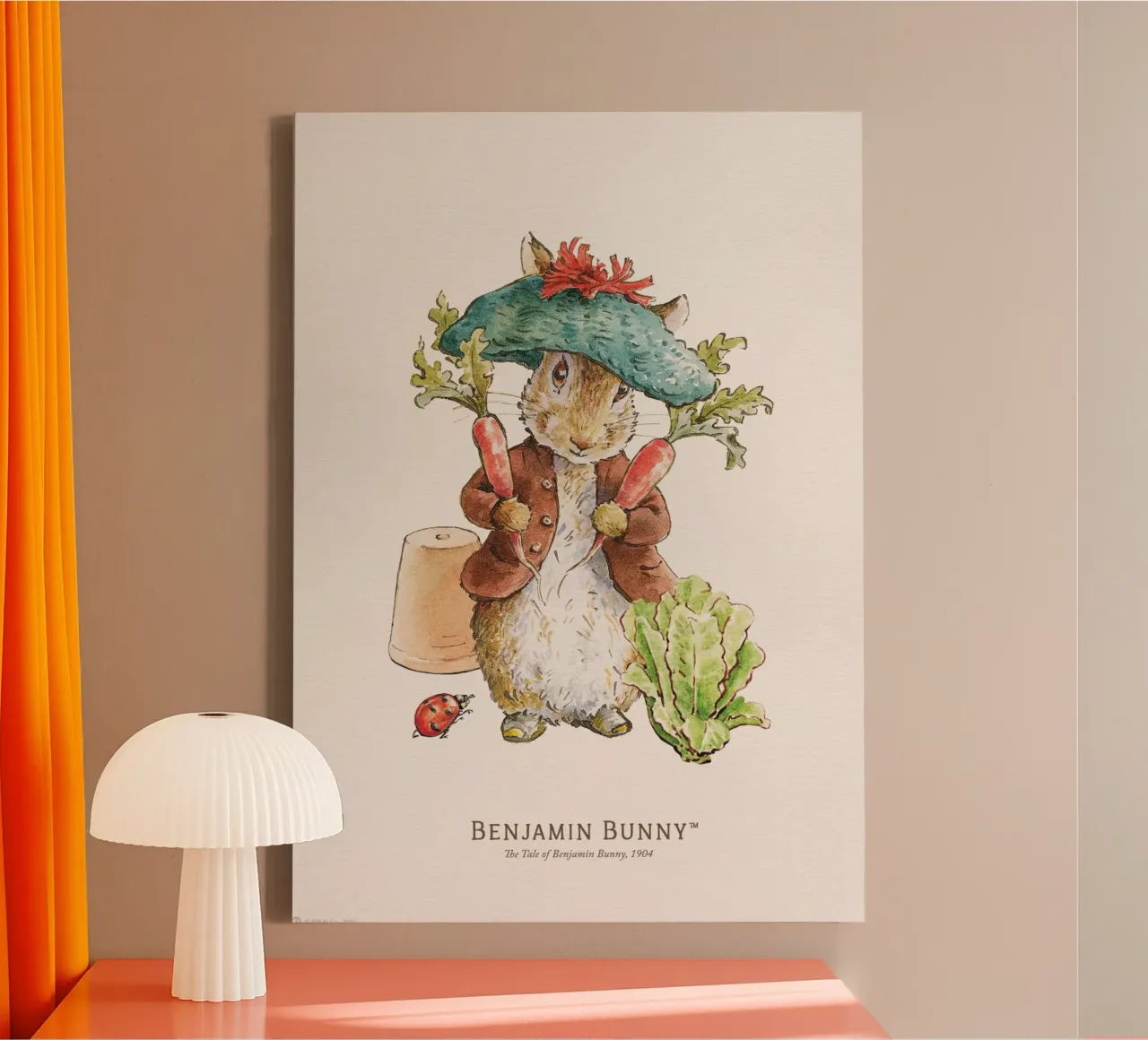 Peter Rabbit - Illustrazione di Benjamin Bunny tela con Cornice a cassetta da muench benjamin