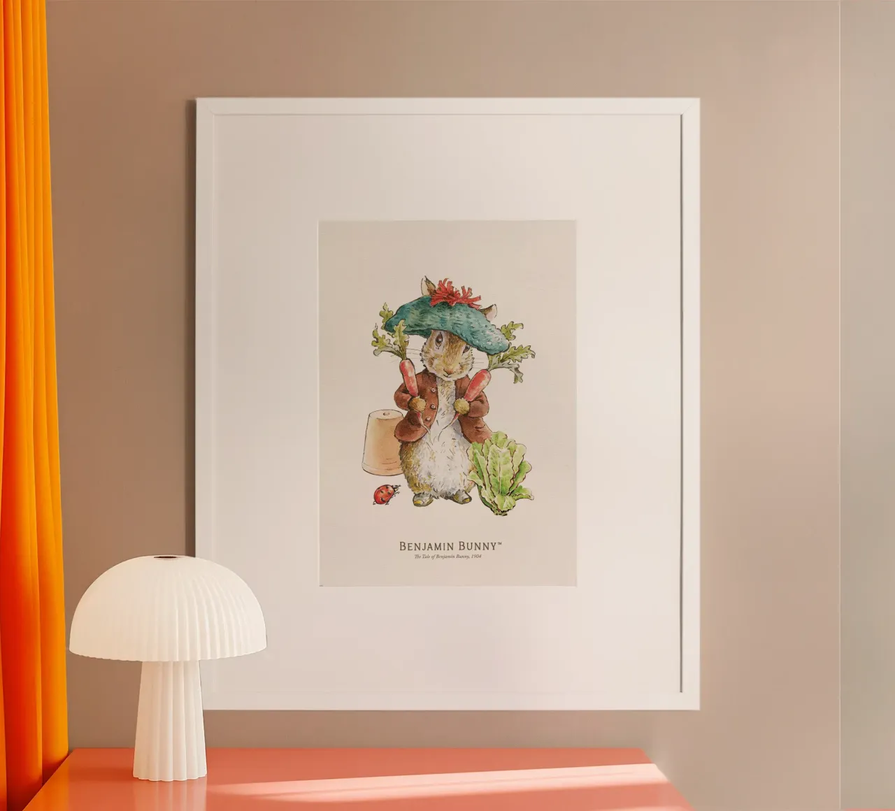 Peter Rabbit - Illustrazione di Benjamin Bunny poster con telaio in plastica da muench benjamin