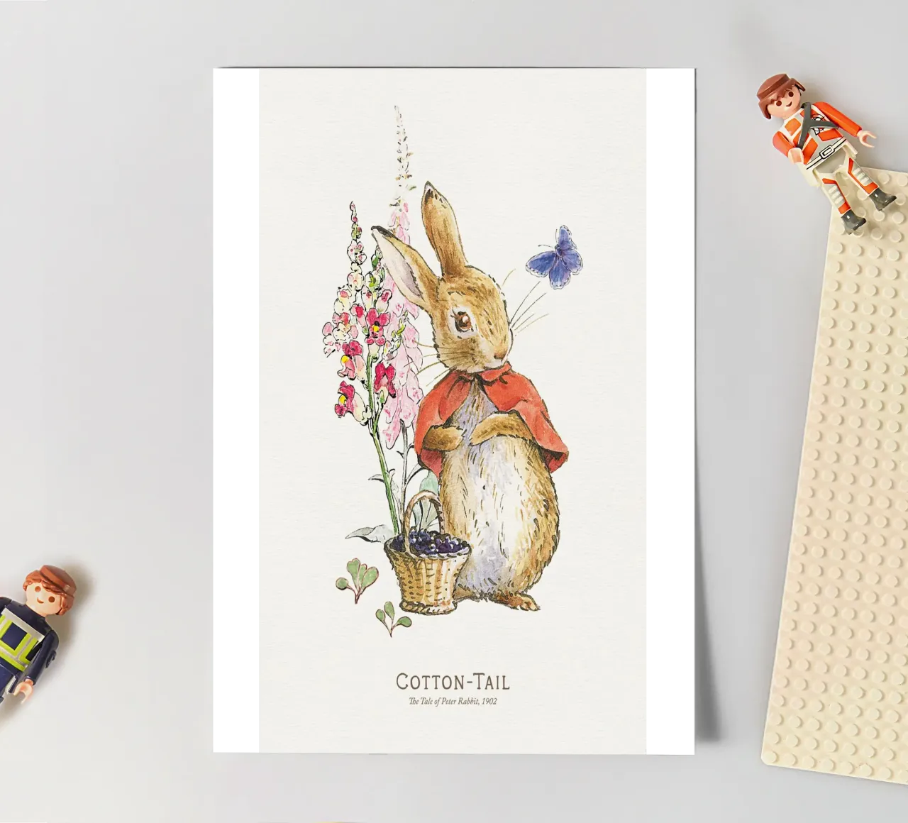 Peter Rabbit - Illustration de la queue de coton planche autocollant de muench benjamin