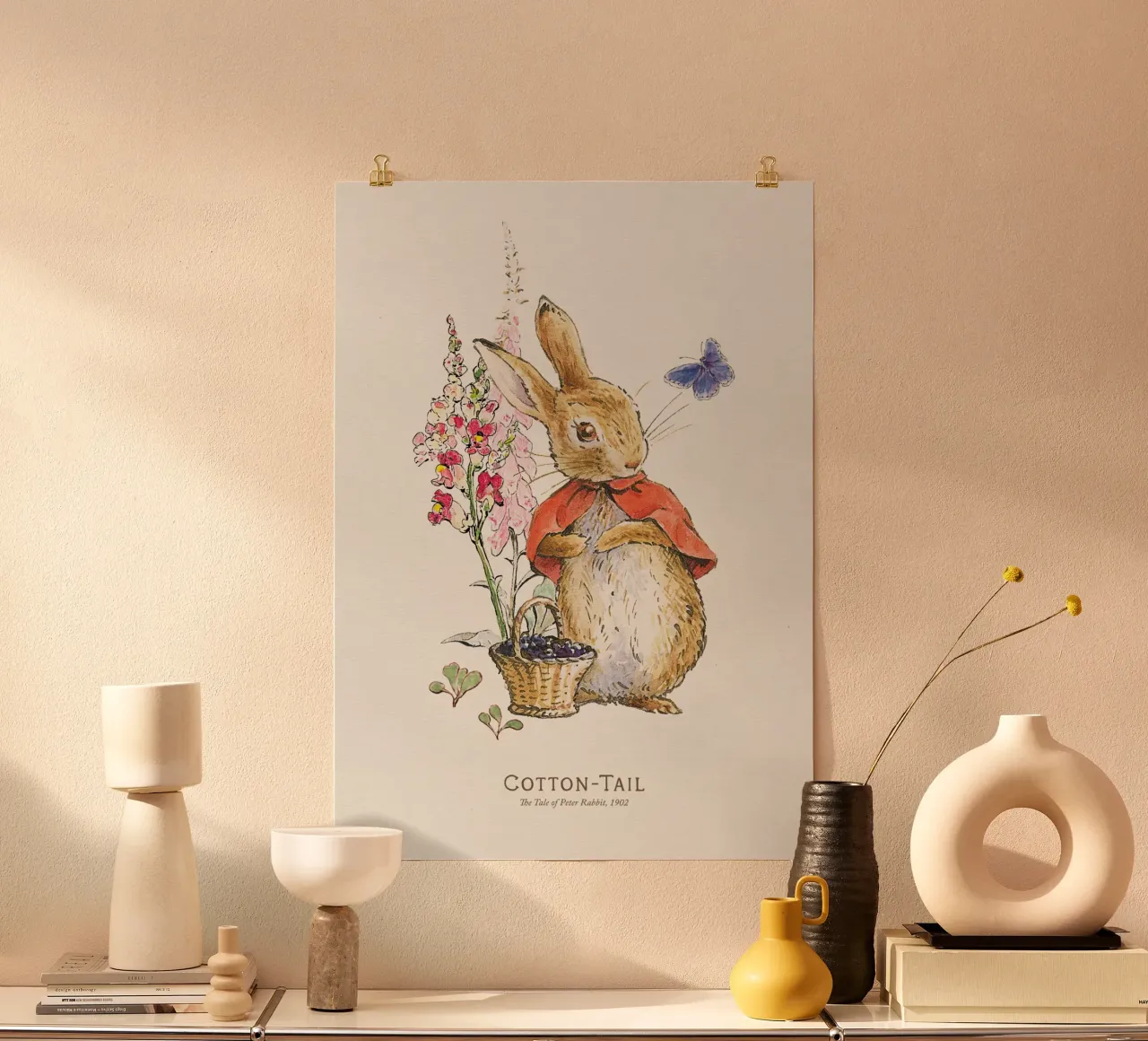 Peter Rabbit - Illustrazione di Cotton Tail poster da muench benjamin