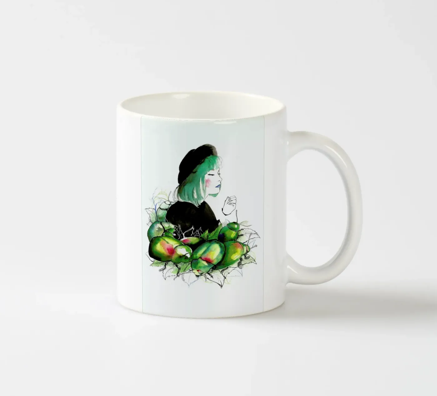Beetles ceramic mug by Ina Stanimirova