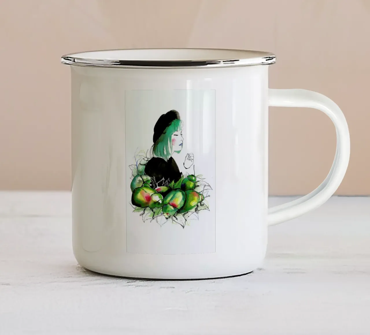 Beetles tazza in smalto da Ina Stanimirova