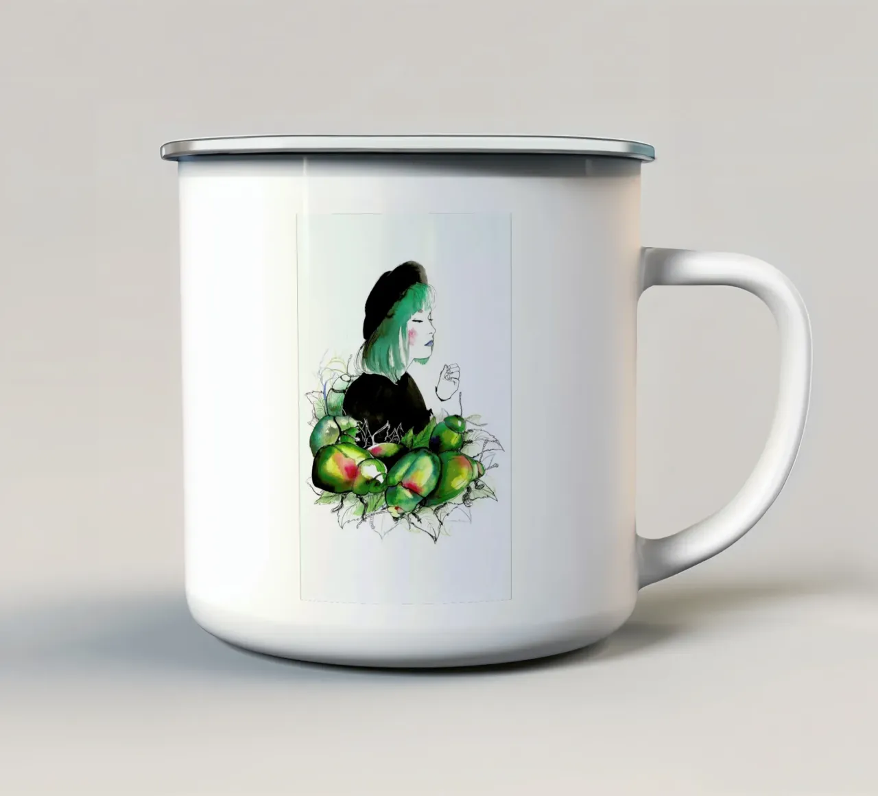 Beetles tazza in smalto da Ina Stanimirova