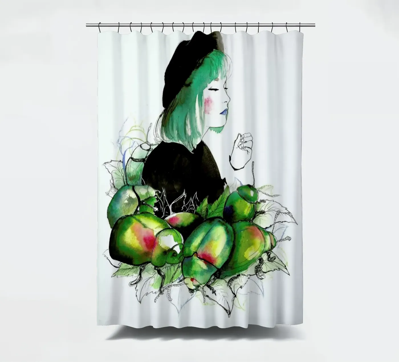 Beetles Duschvorhang von Ina Stanimirova