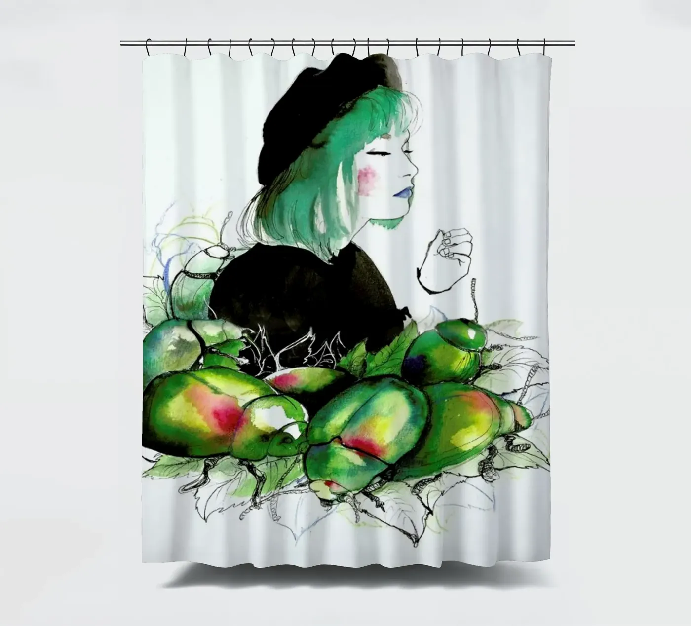 Beetles Duschvorhang von Ina Stanimirova