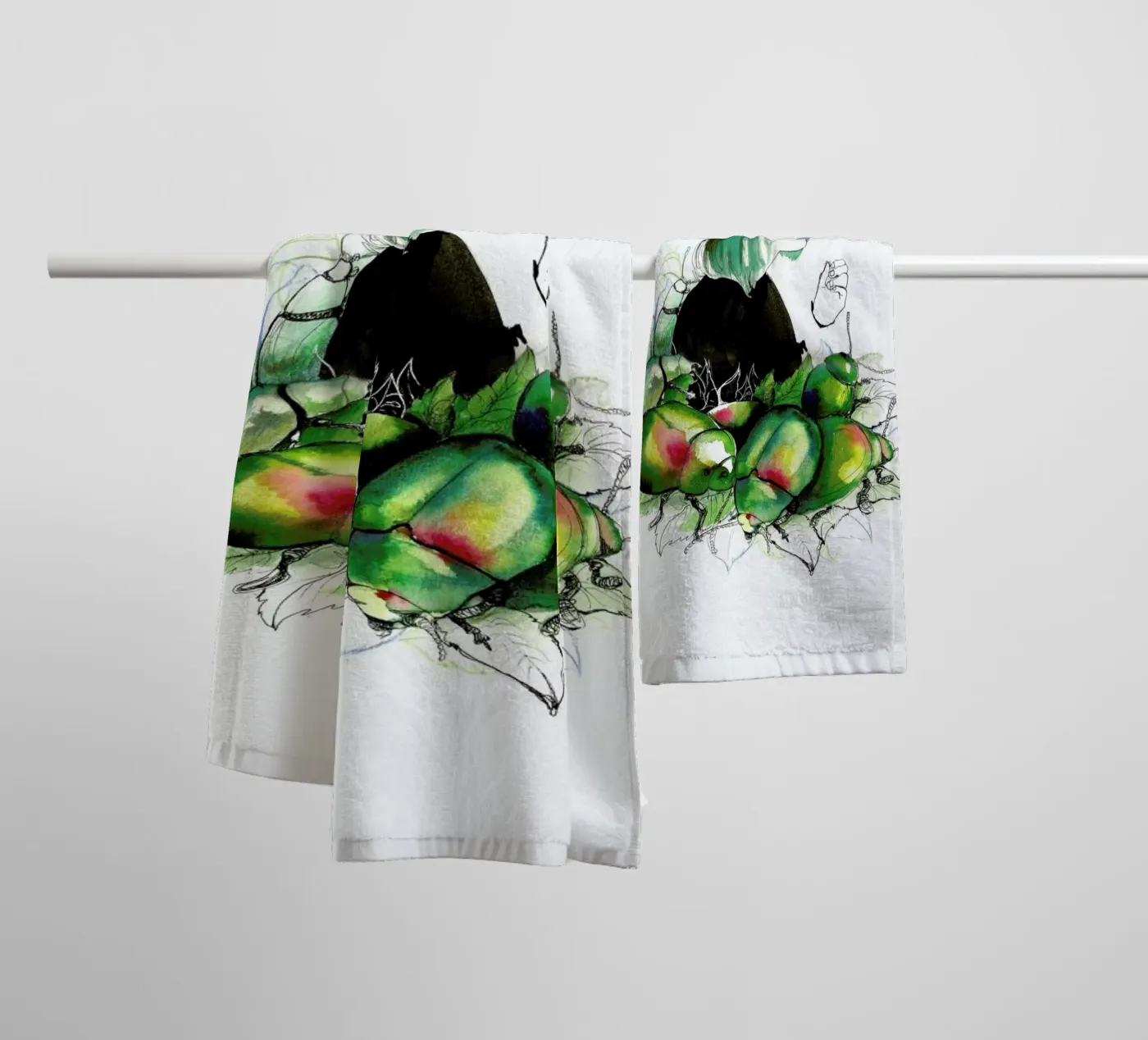 Beetles towel by Ina Stanimirova