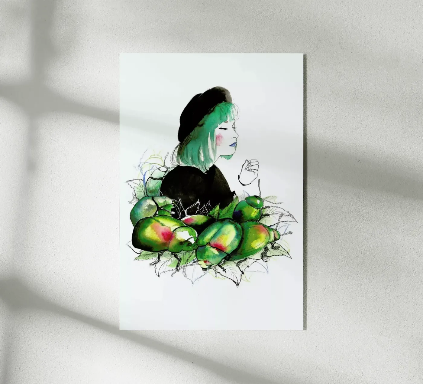 Beetles acryl van Ina Stanimirova