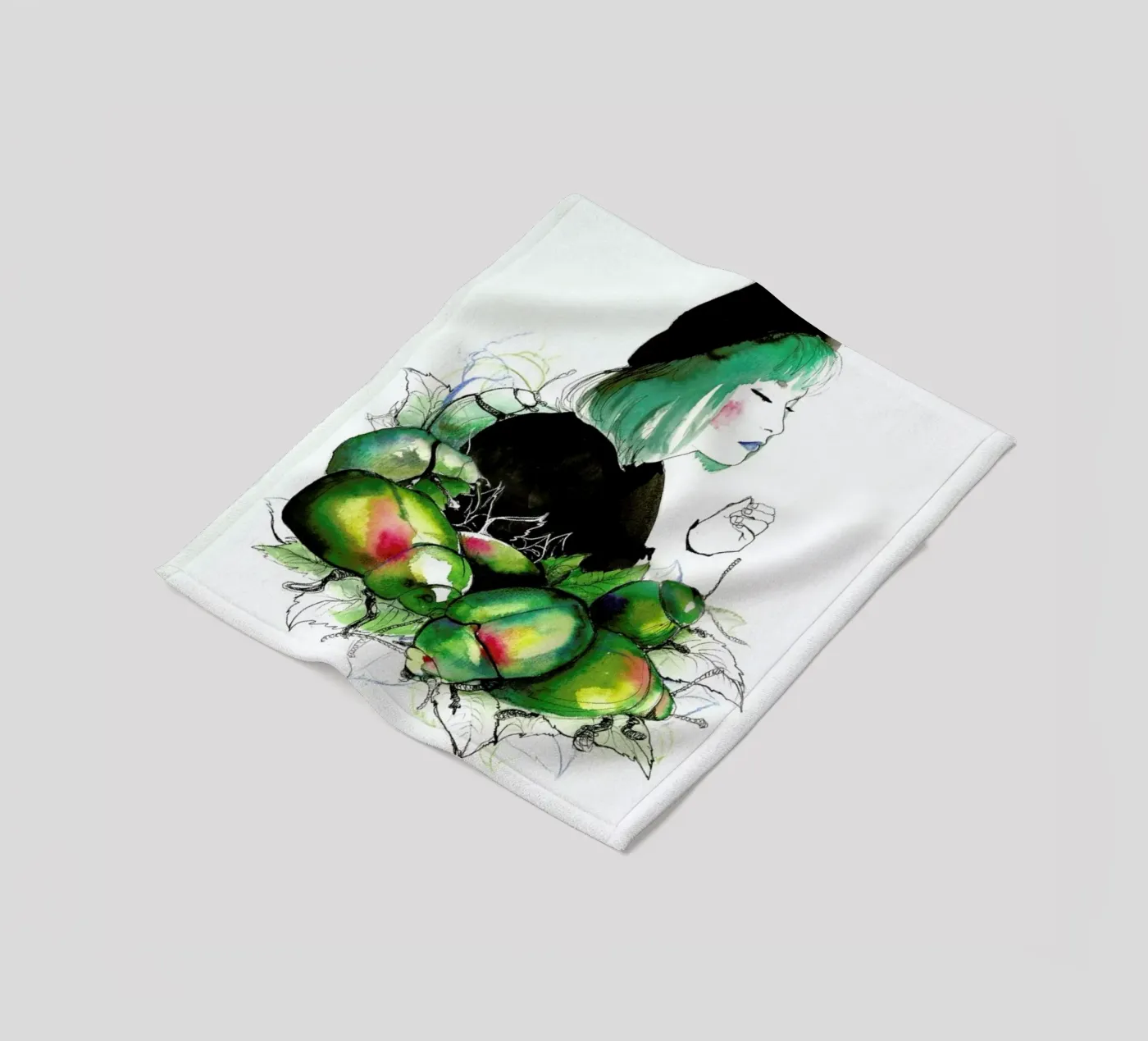 Beetles fleecedeken van Ina Stanimirova