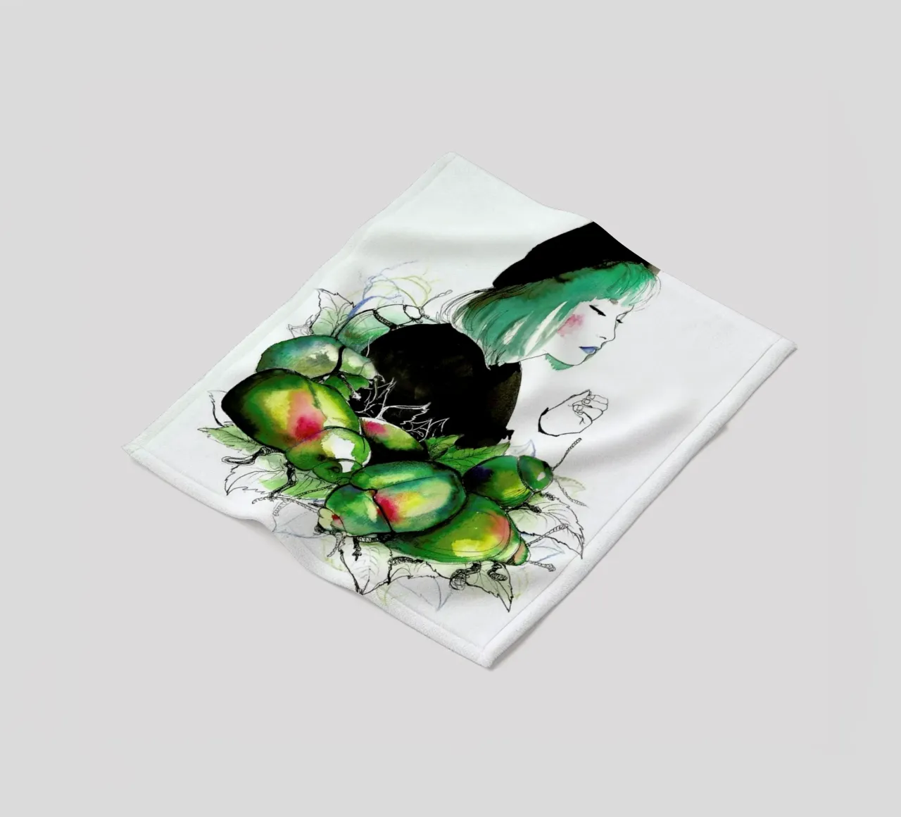 Beetles fleecedeken van Ina Stanimirova