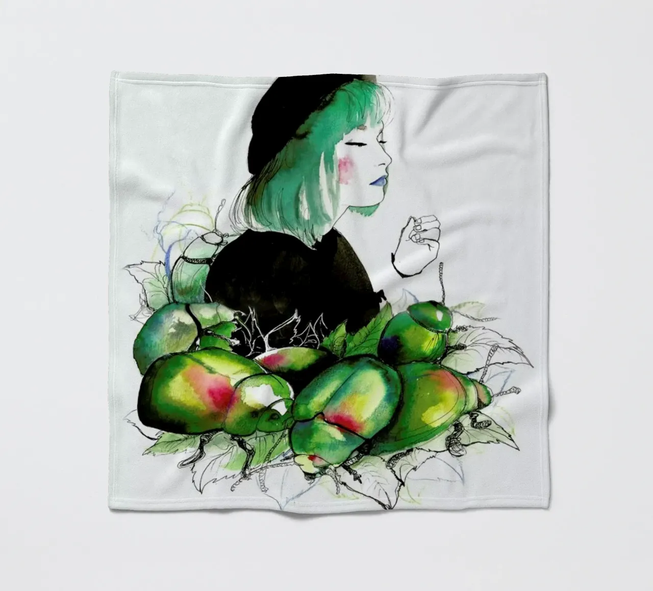 Beetles fleecedeken van Ina Stanimirova