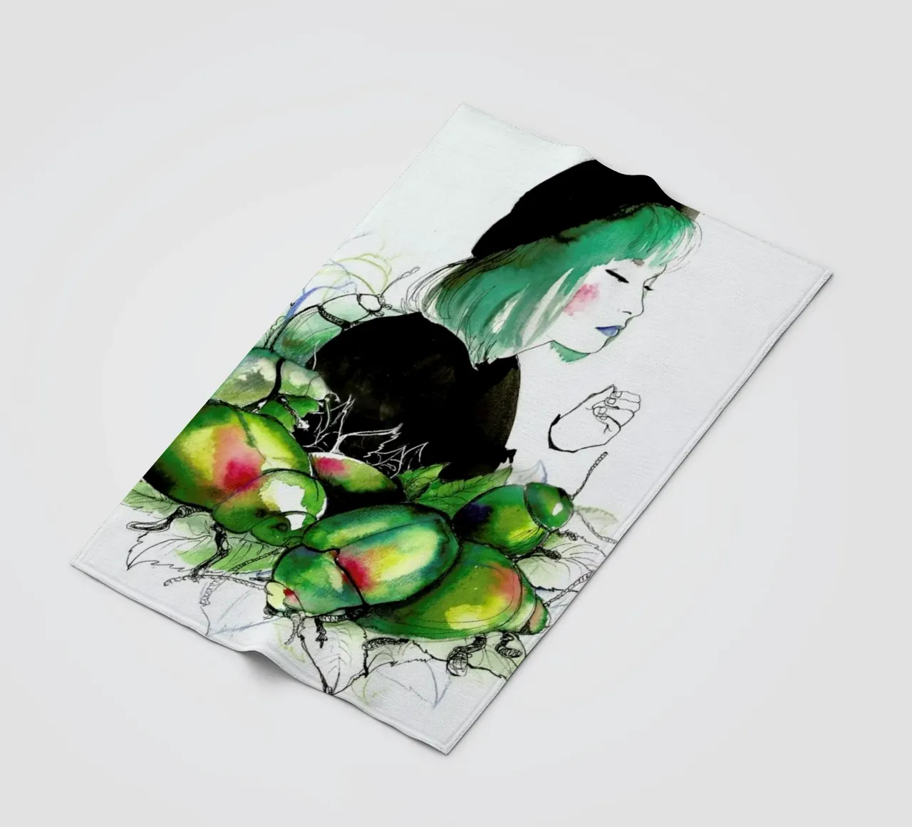 Beetles fleecedeken van Ina Stanimirova