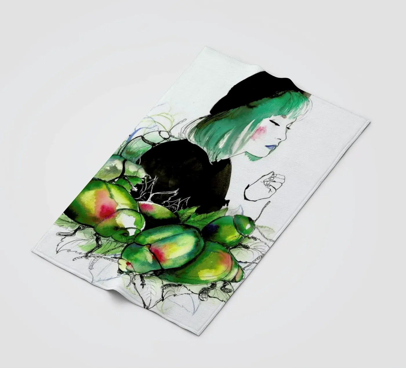 Beetles fleecedeken van Ina Stanimirova