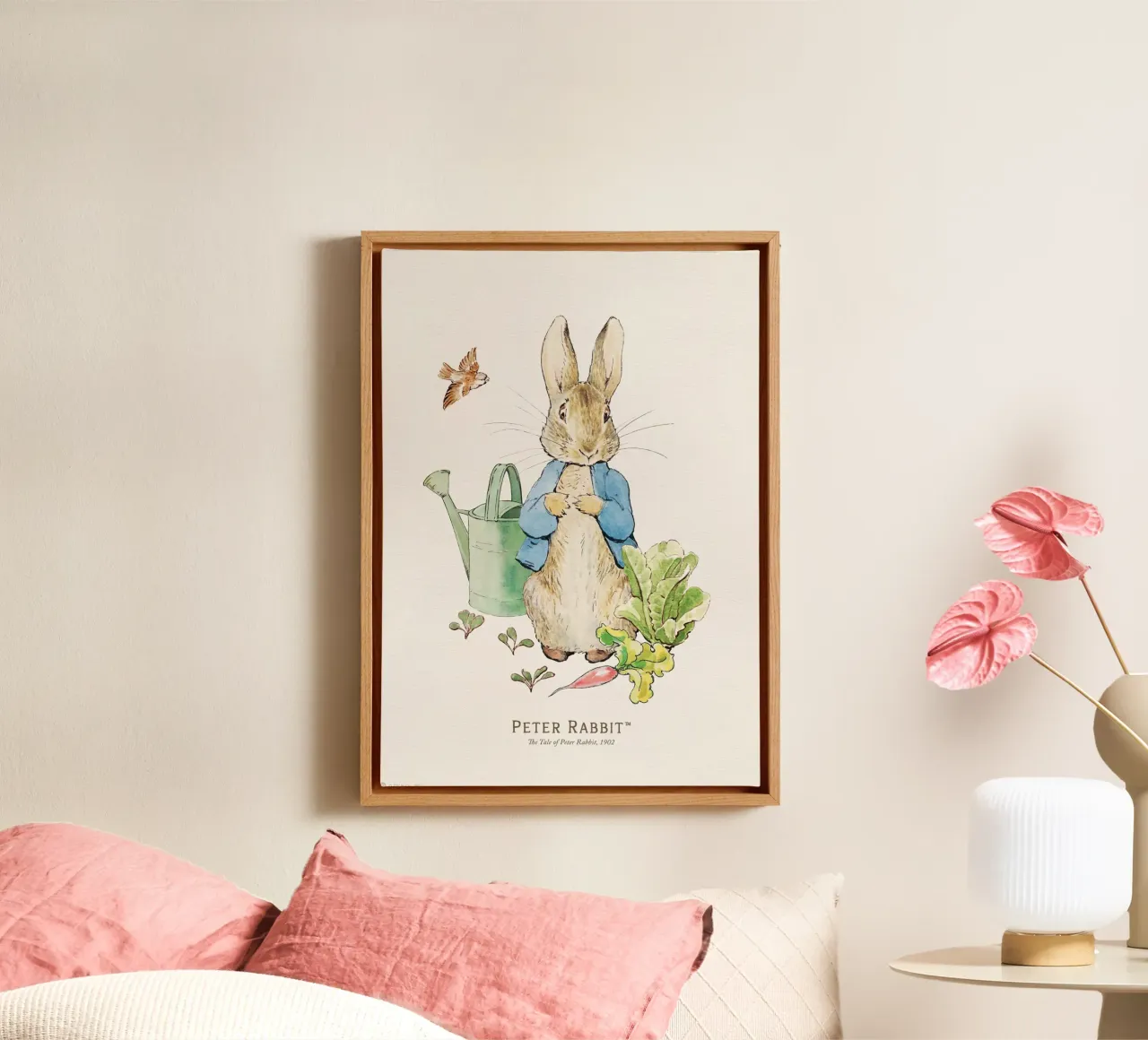 Familie Peter Rabbit Leinwand mit Schattenfugenrahmen von muench benjamin