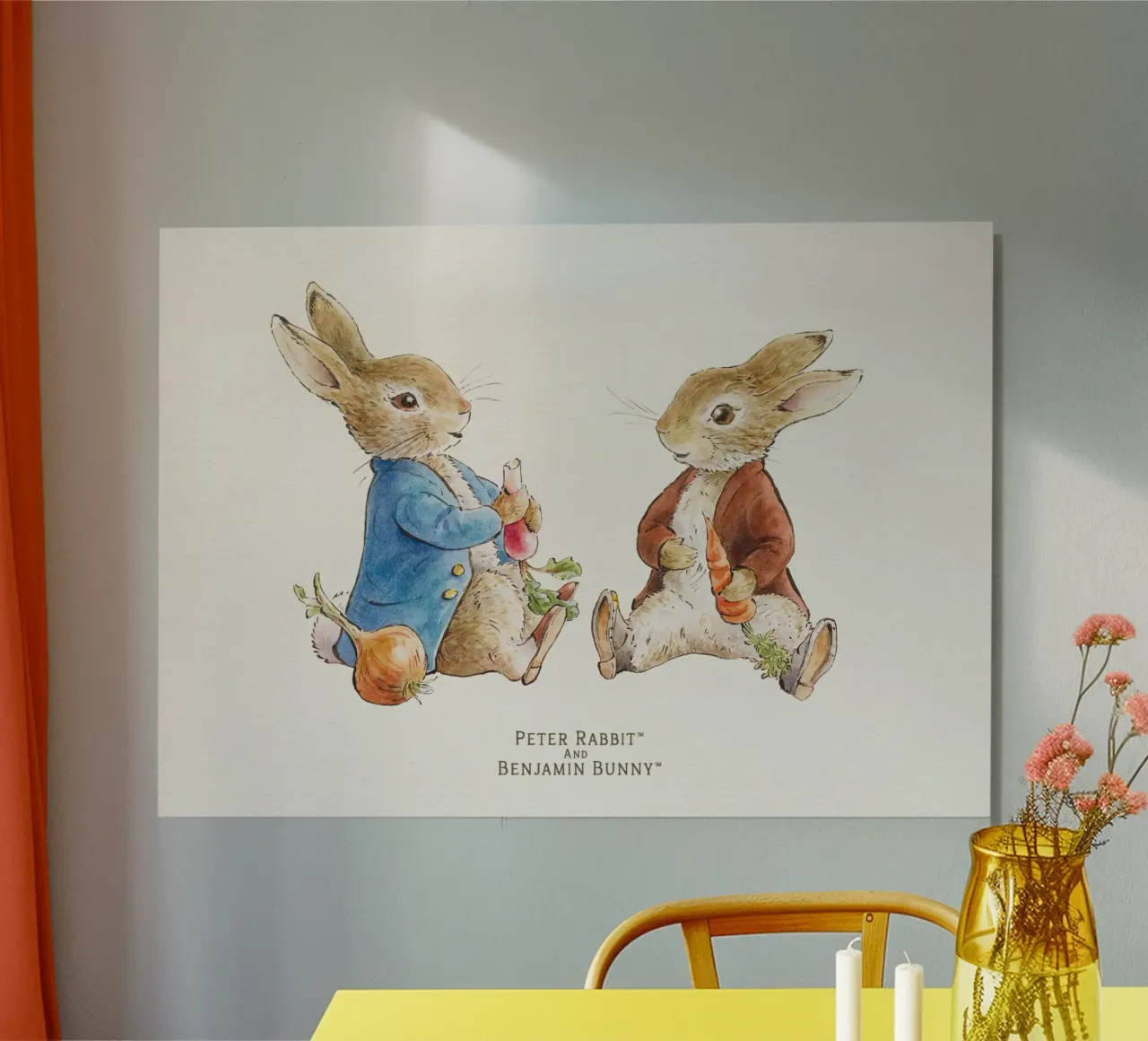 Illustrazione di Peter Rabbit alluminio dibond da muench benjamin