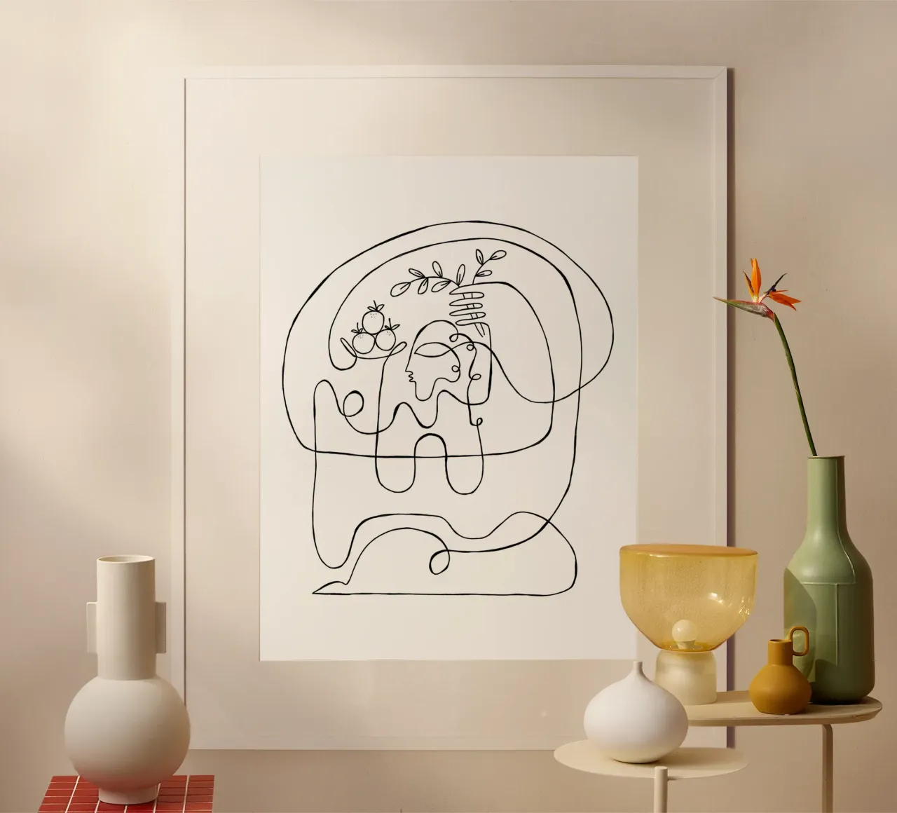 Enchanted poster con telaio in alluminio da Shatha Al Dafai