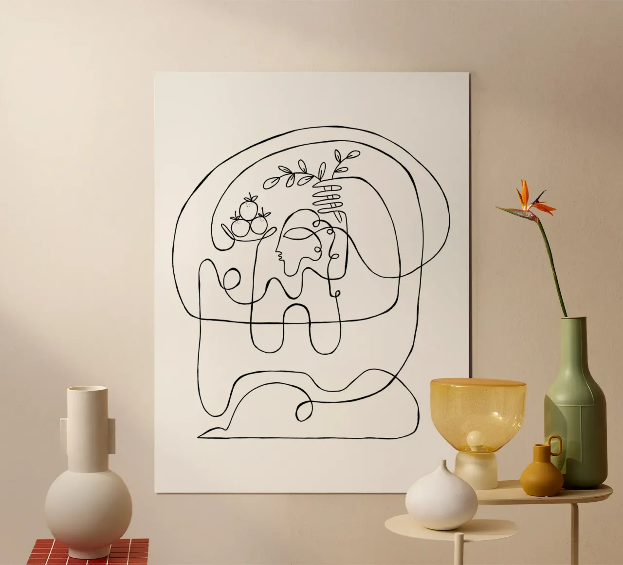 Enchanted poster con telaio in alluminio da Shatha Al Dafai