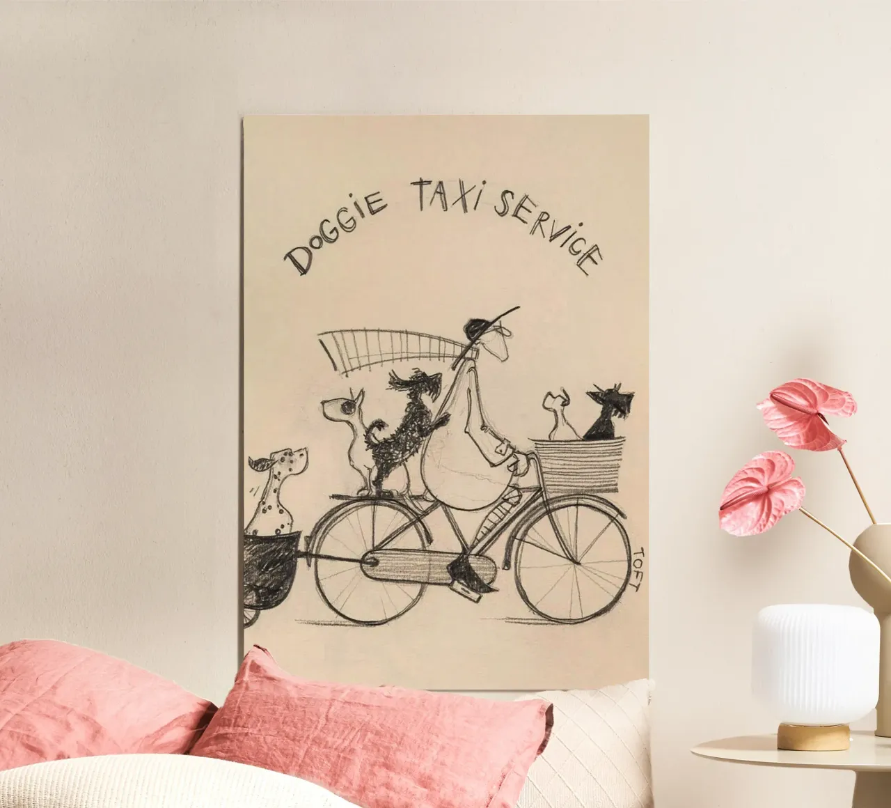 Sam Toft Doggie Taxi Dog poster da Patrick Mitchell