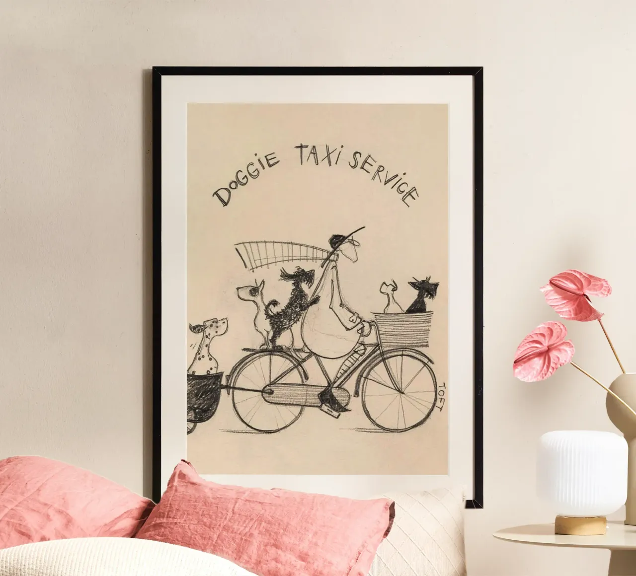 Sam Toft Doggie Taxi Dog poster da Patrick Mitchell