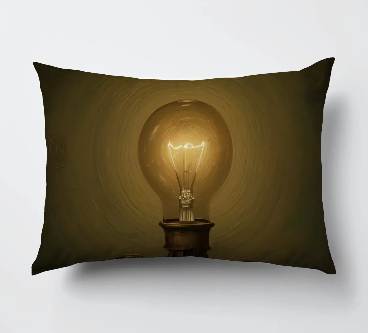 Lampadina illuminata su supporto in metallo cuscino da DesignDoodle