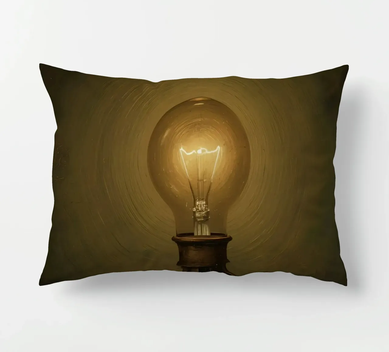 Lampadina illuminata su supporto in metallo cuscino da DesignDoodle