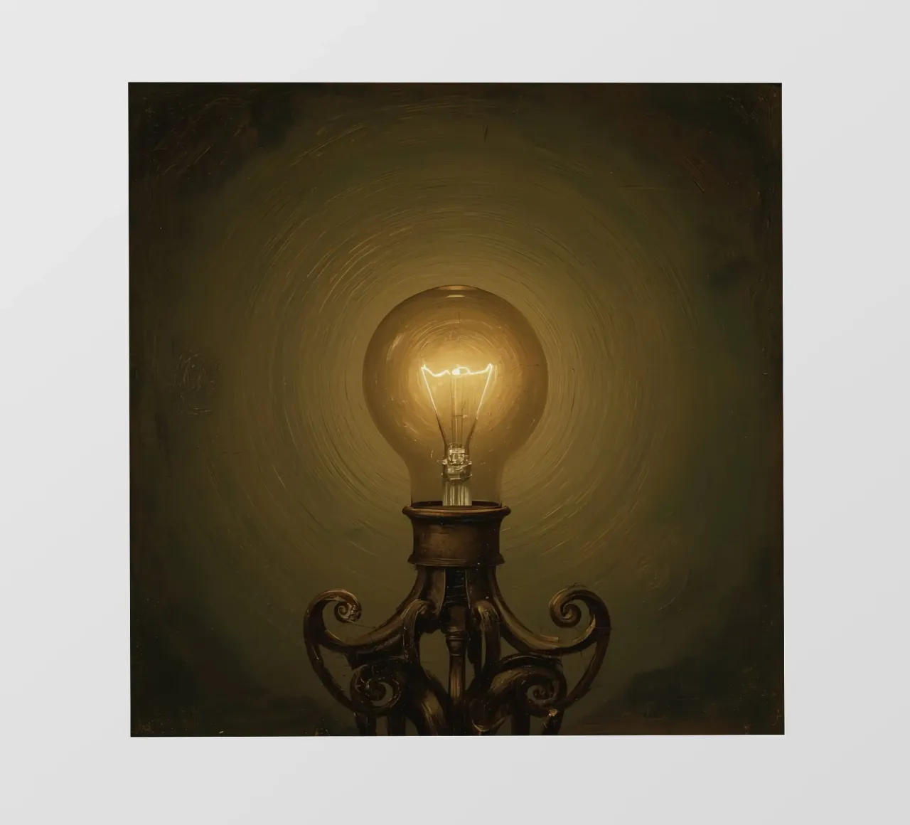 Lampadina illuminata su supporto in metallo pellicola backlit da DesignDoodle