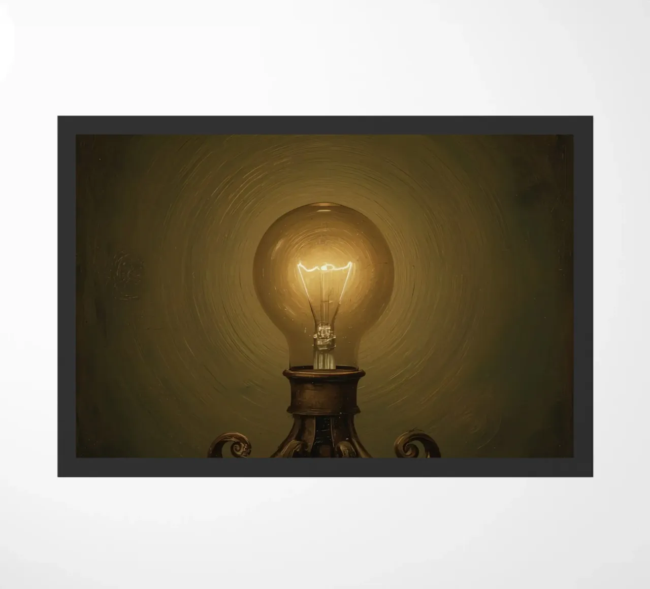Lampadina illuminata su supporto in metallo zerbino da DesignDoodle