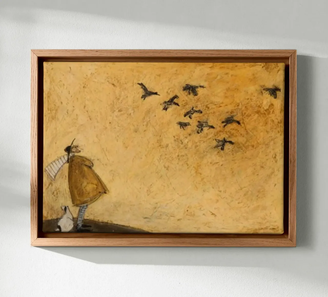 Wishing on a Duck by Sam Toft canvas with Floater frame by Patrick Mitchell
