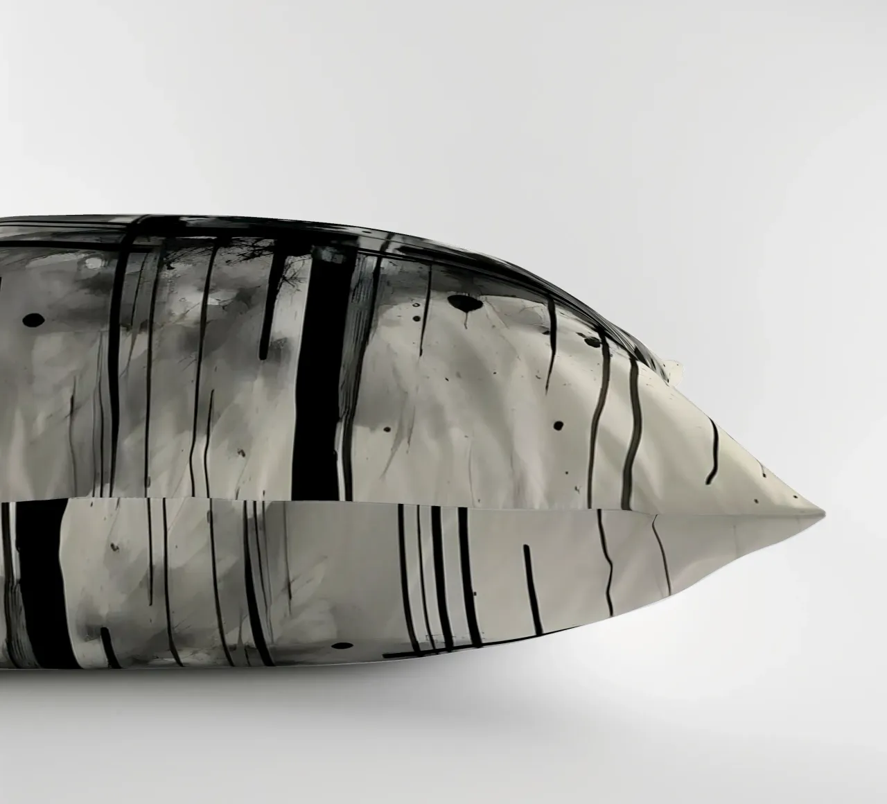 Monochrome Abstract Wall Art - Chaos and Structure 1/2 cuscino da Lady Mathzeba