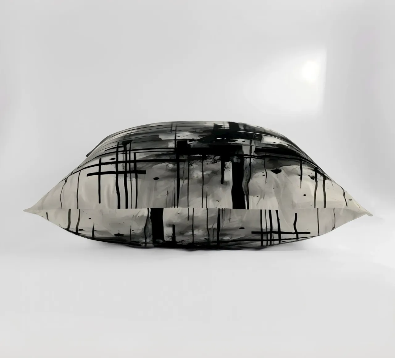 Monochrome Abstract Wall Art - Chaos and Structure 1/2 cuscino da Lady Mathzeba