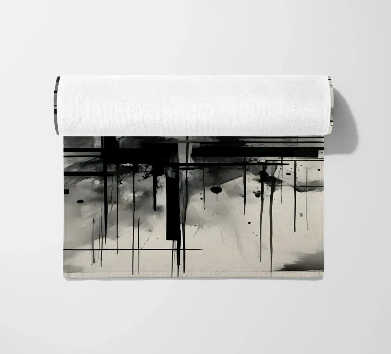 Monochrome Abstract Wall Art - Chaos and Structure 1/2 telo mare da Lady Mathzeba