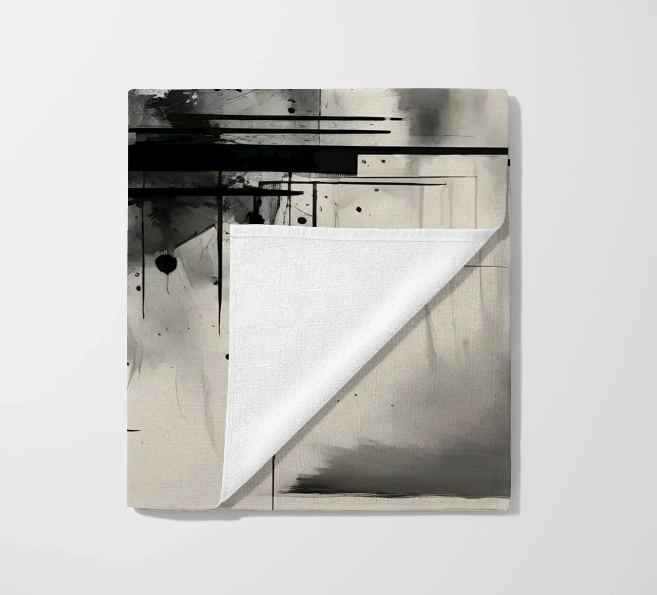 Monochrome Abstract Wall Art - Chaos and Structure 1/2 telo mare da Lady Mathzeba