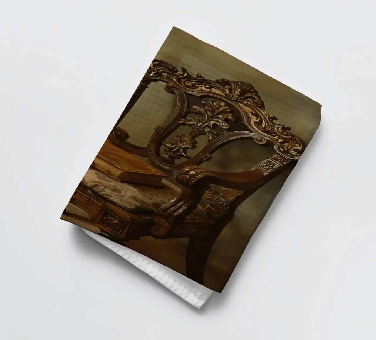 Sedia ornata con libro e nastro canovaccio da cucina da DesignDoodle