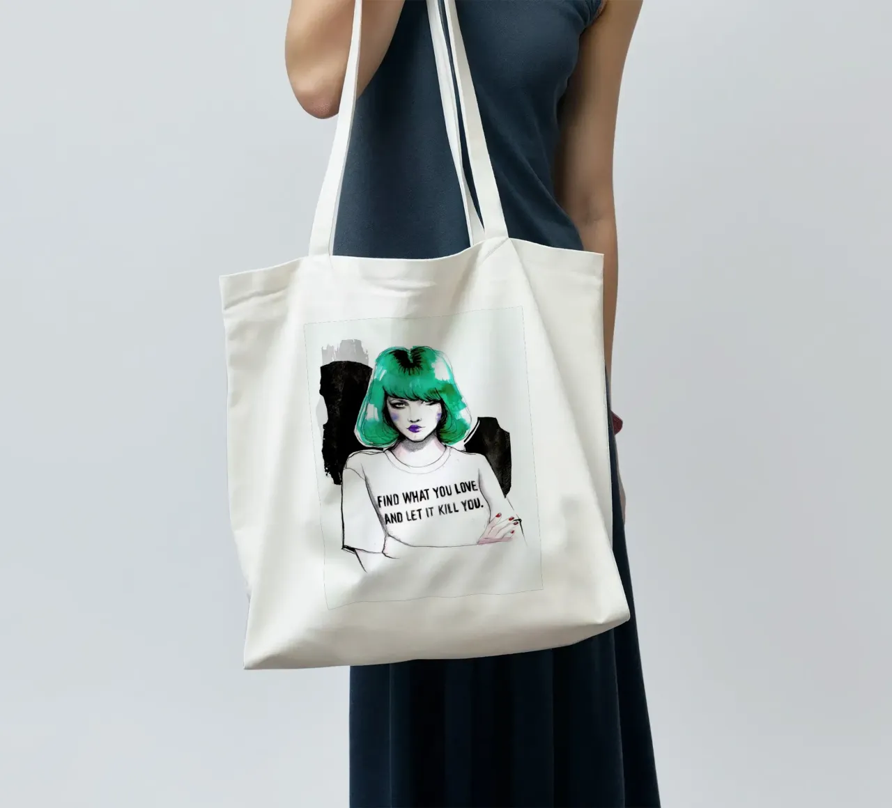 Bukowski tote bag by Ina Stanimirova
