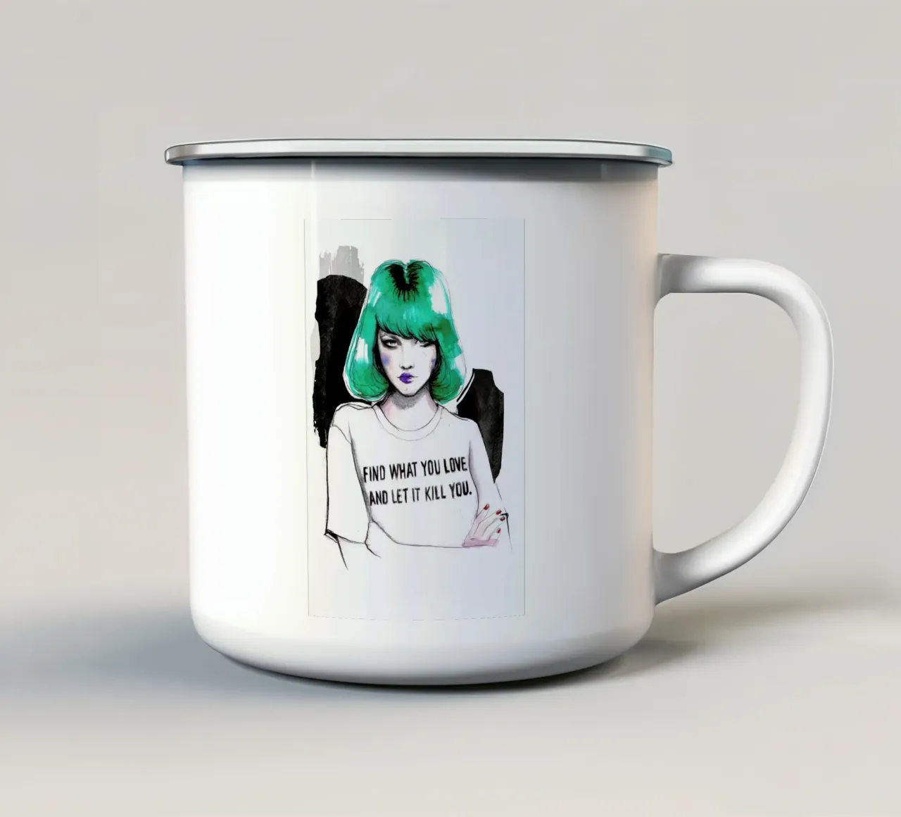 Bukowski tazza in smalto da Ina Stanimirova