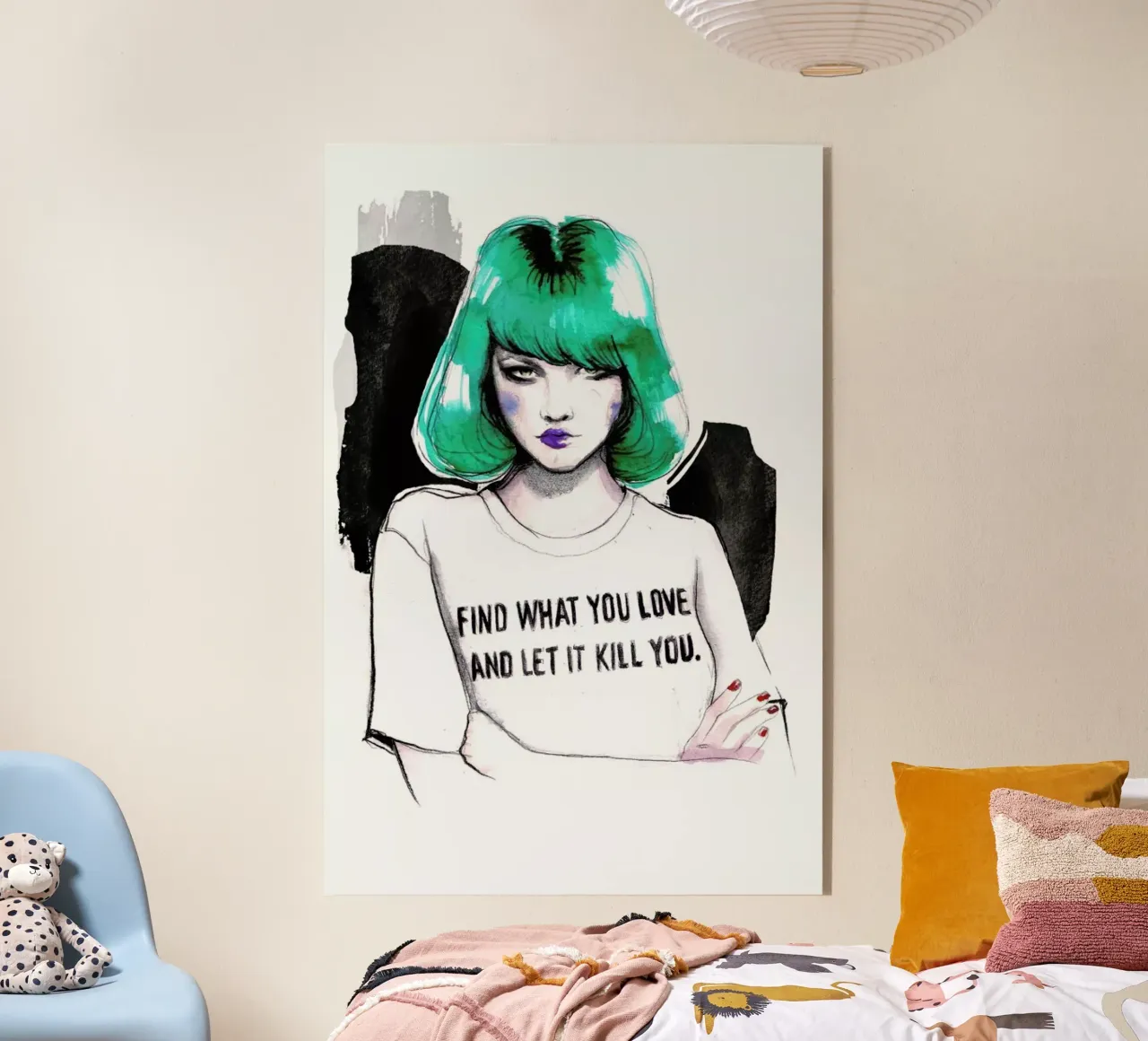 Bukowski acryl van Ina Stanimirova