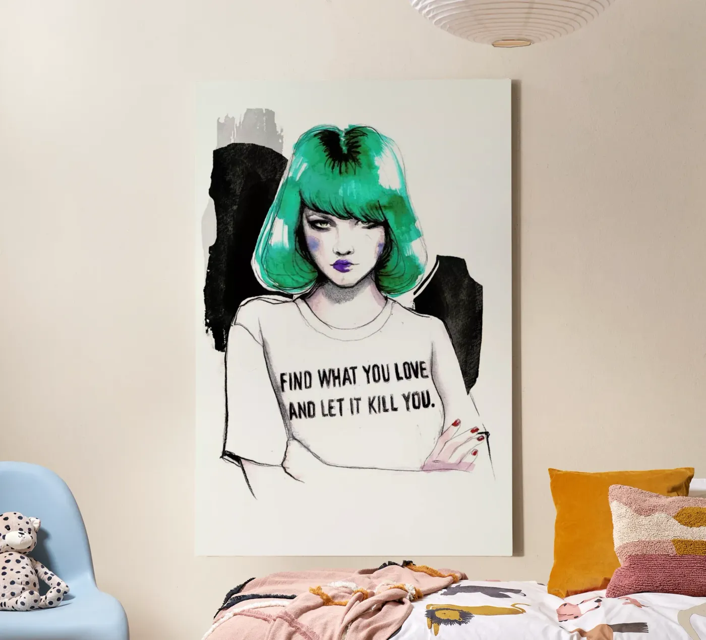 Bukowski canvas van Ina Stanimirova