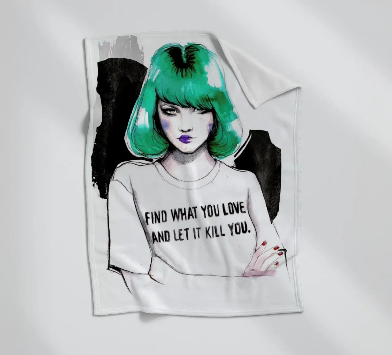 Bukowski Fleecedecke von Ina Stanimirova