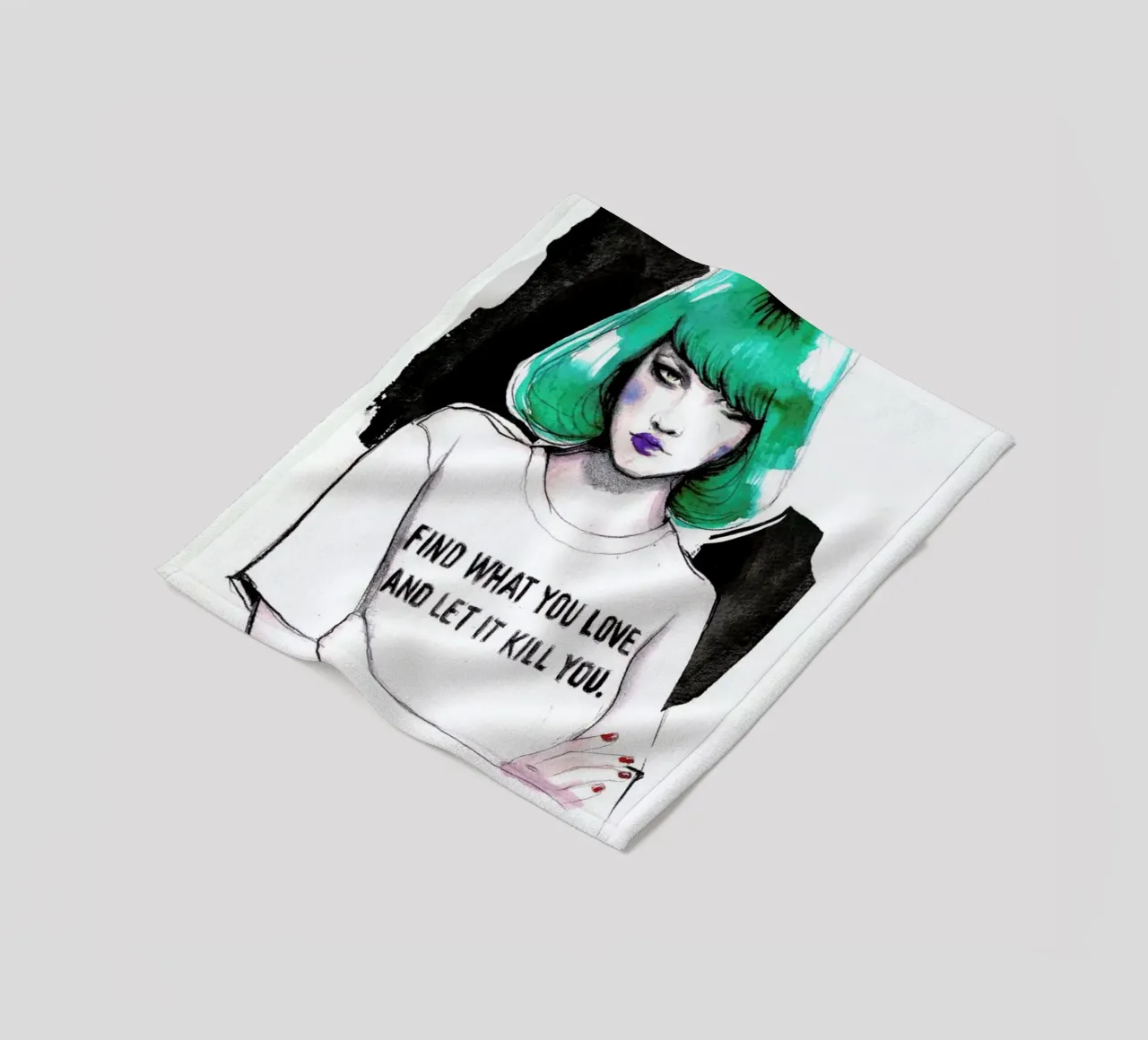 Bukowski Fleecedecke von Ina Stanimirova