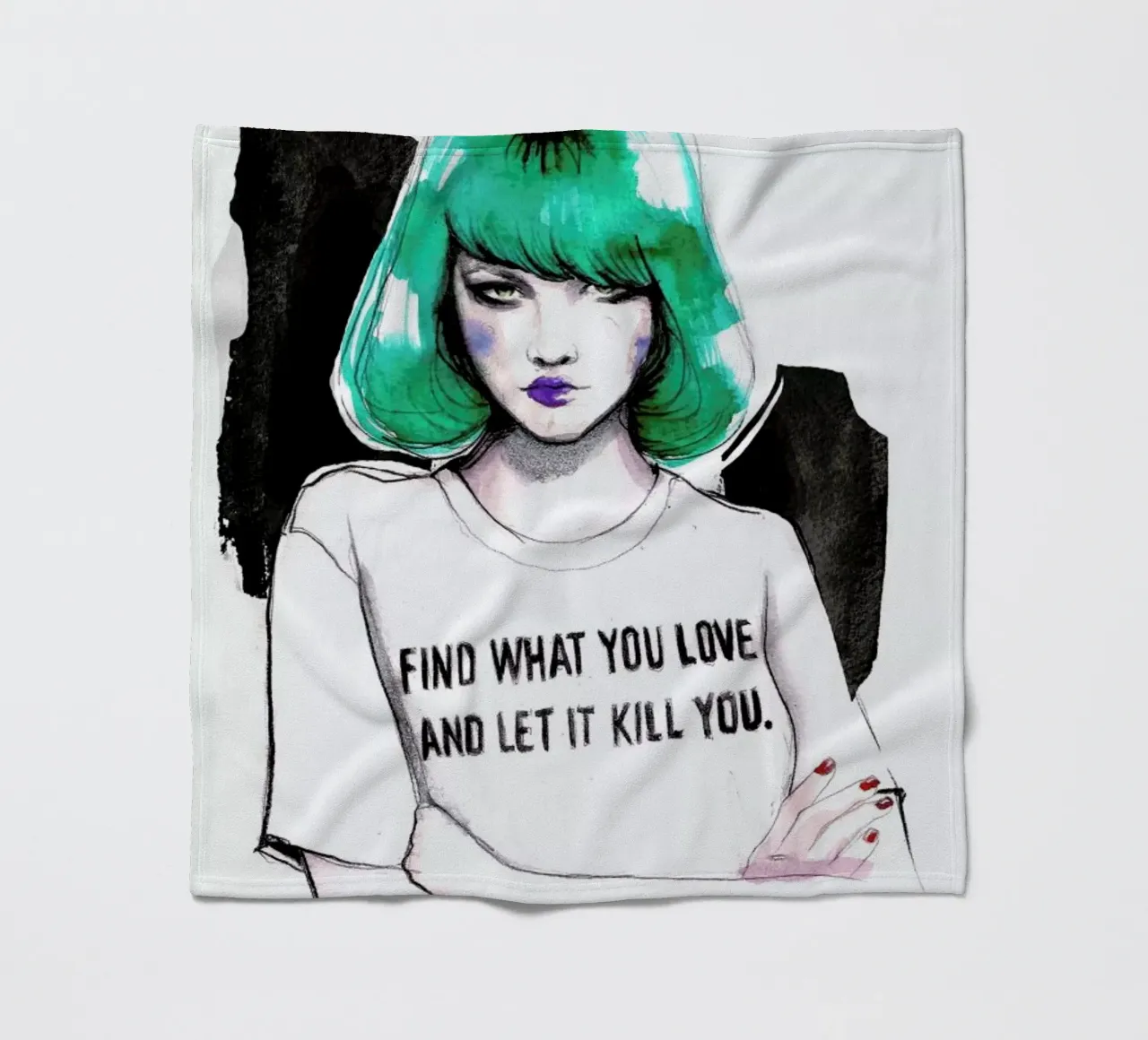 Bukowski Fleecedecke von Ina Stanimirova