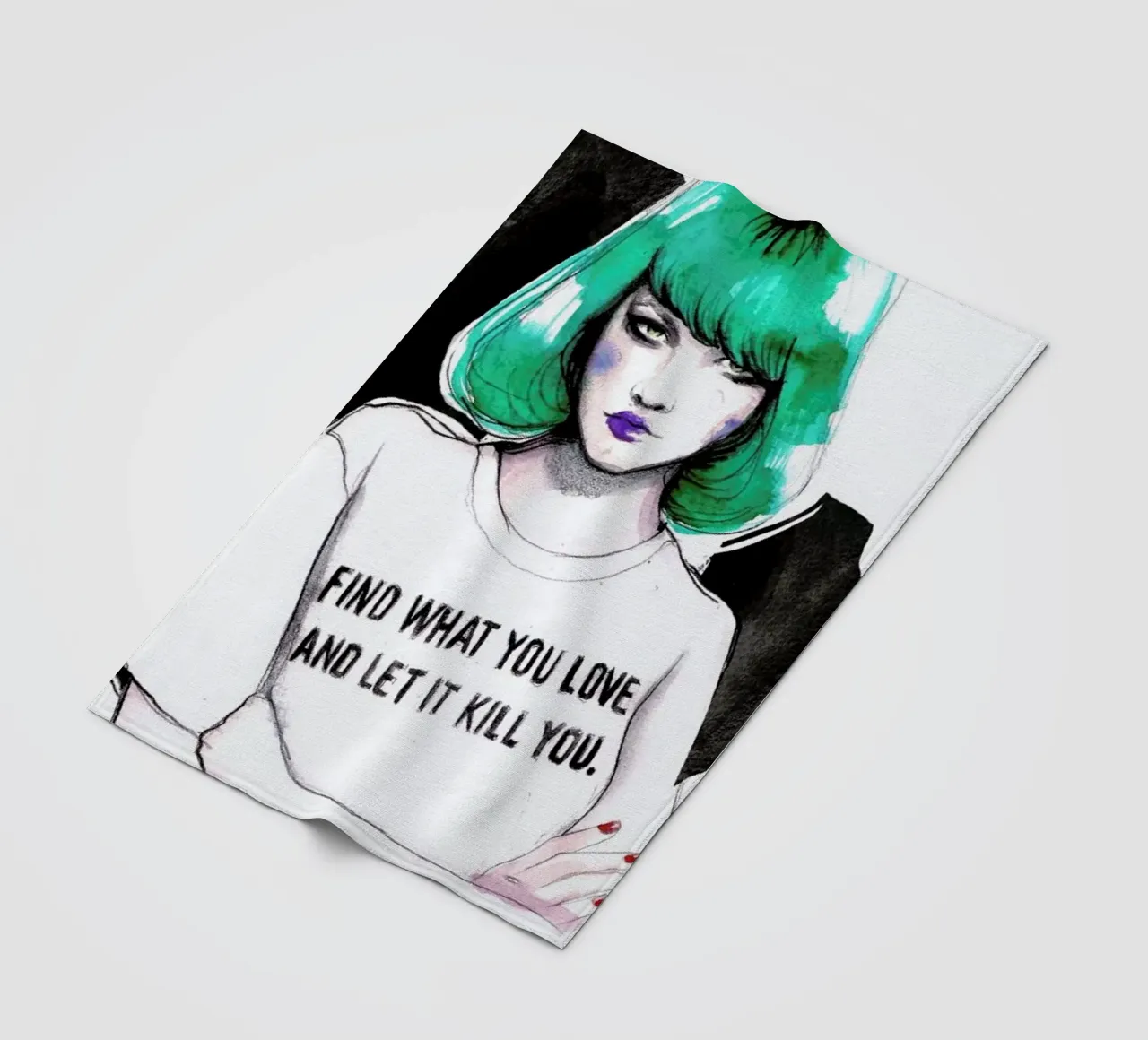 Bukowski Fleecedecke von Ina Stanimirova