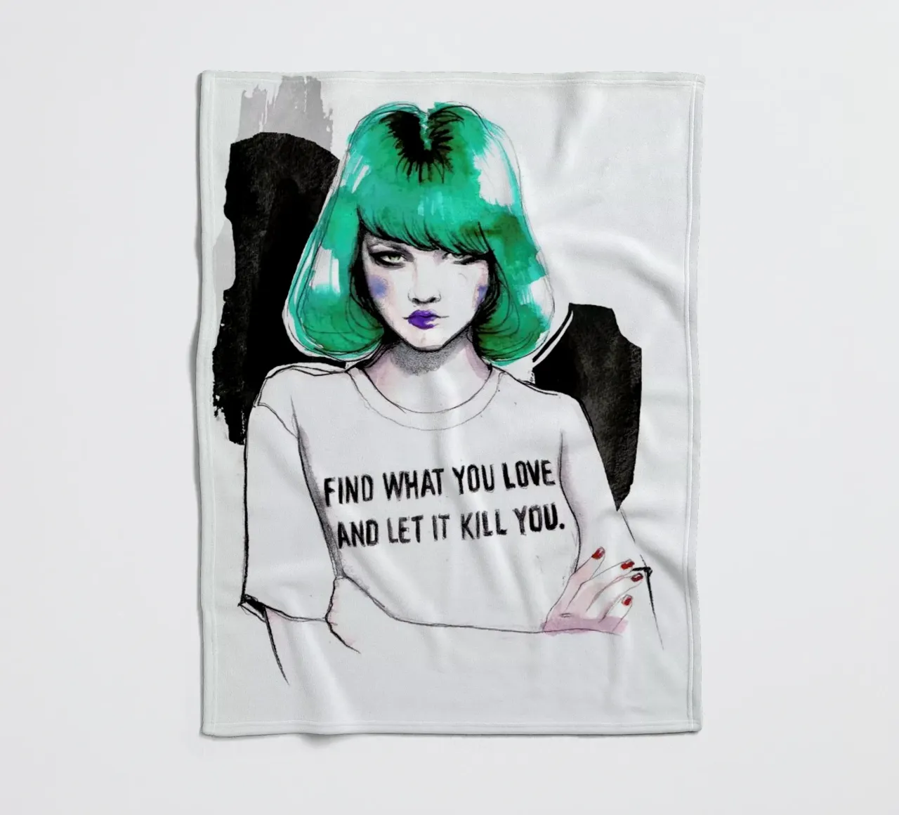 Bukowski Fleecedecke von Ina Stanimirova