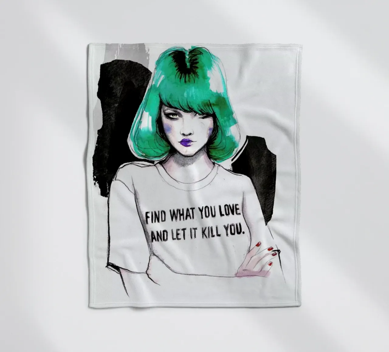 Bukowski Fleecedecke von Ina Stanimirova