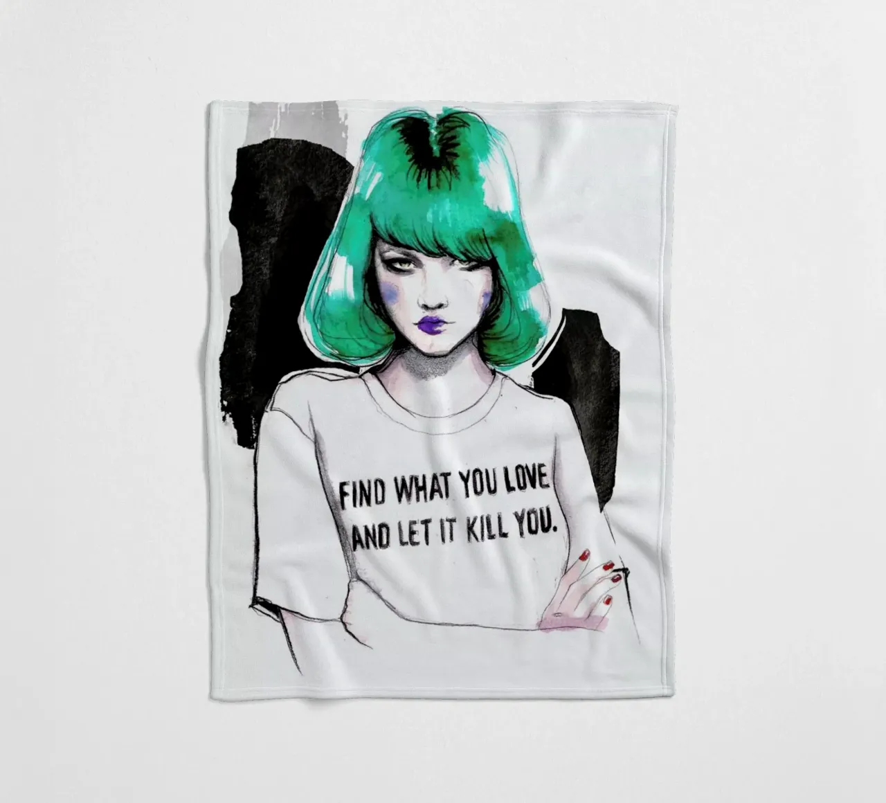 Bukowski Fleecedecke von Ina Stanimirova