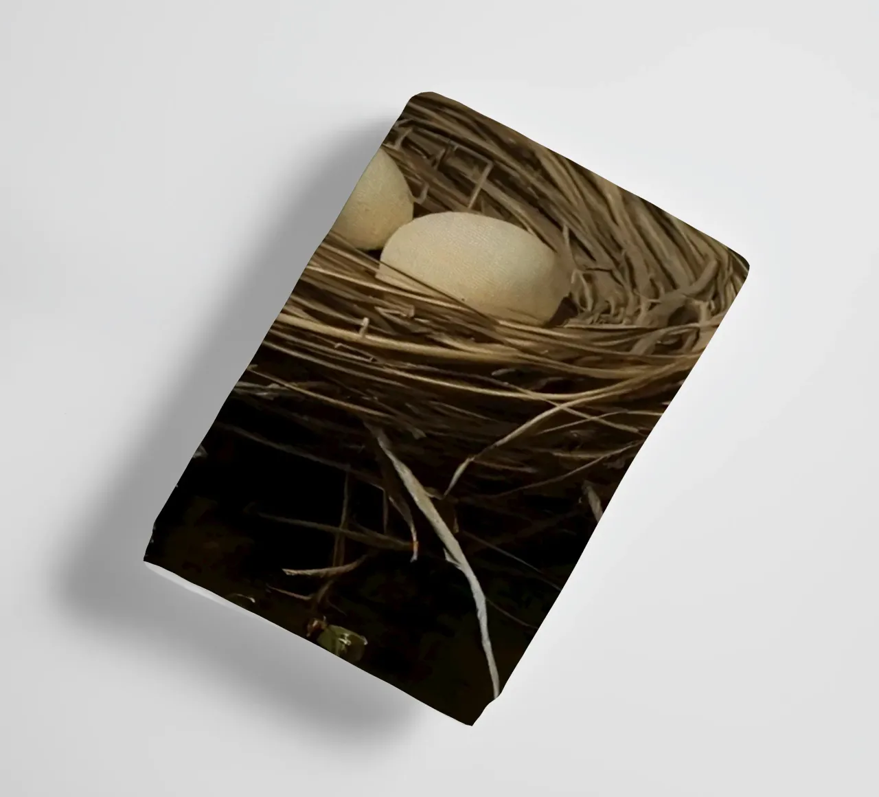 Gemälde von Vogelnest und Eiern auf Zweig Handtuch von DesignDoodle