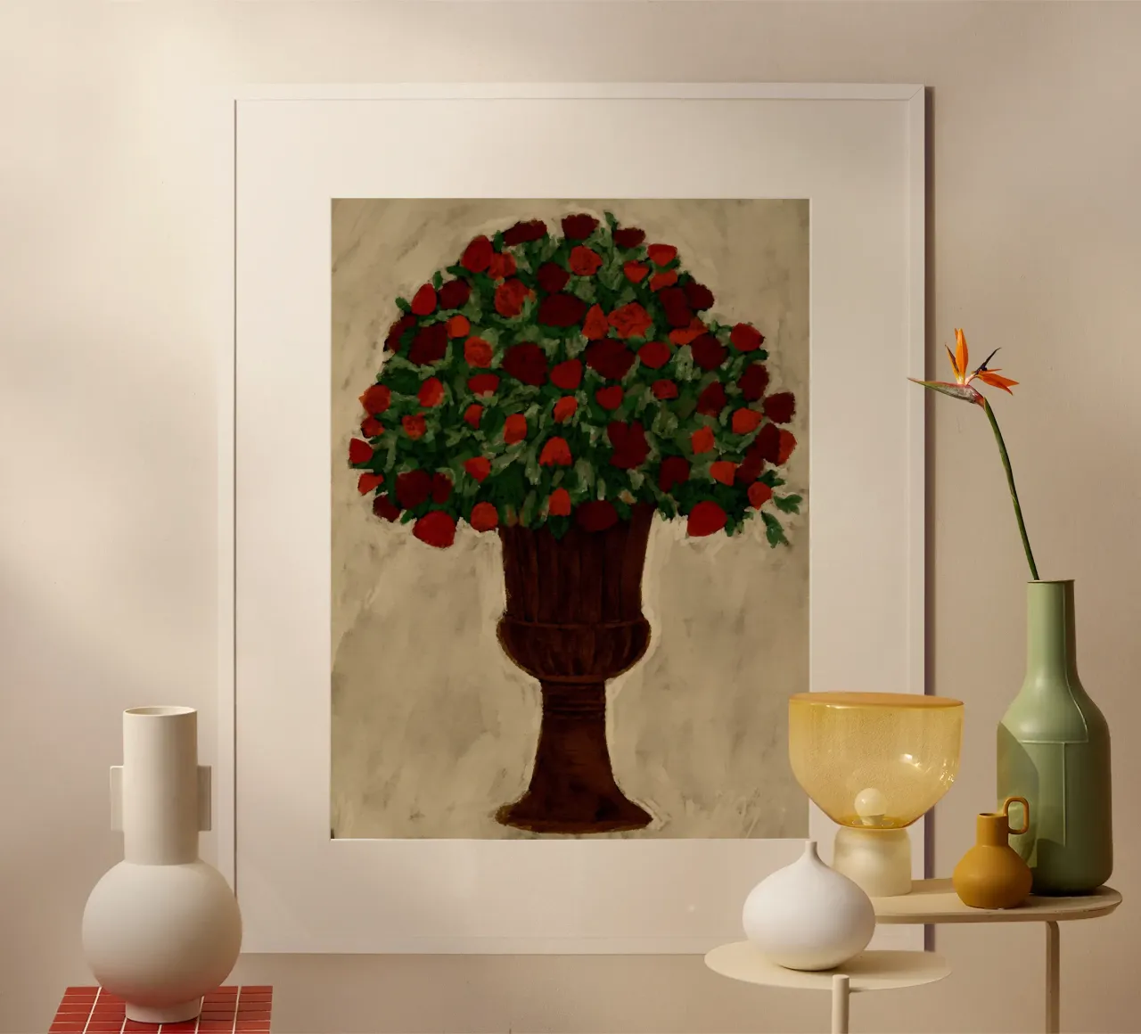 Spring Bouquet poster con telaio in plastica da Shatha Al Dafai