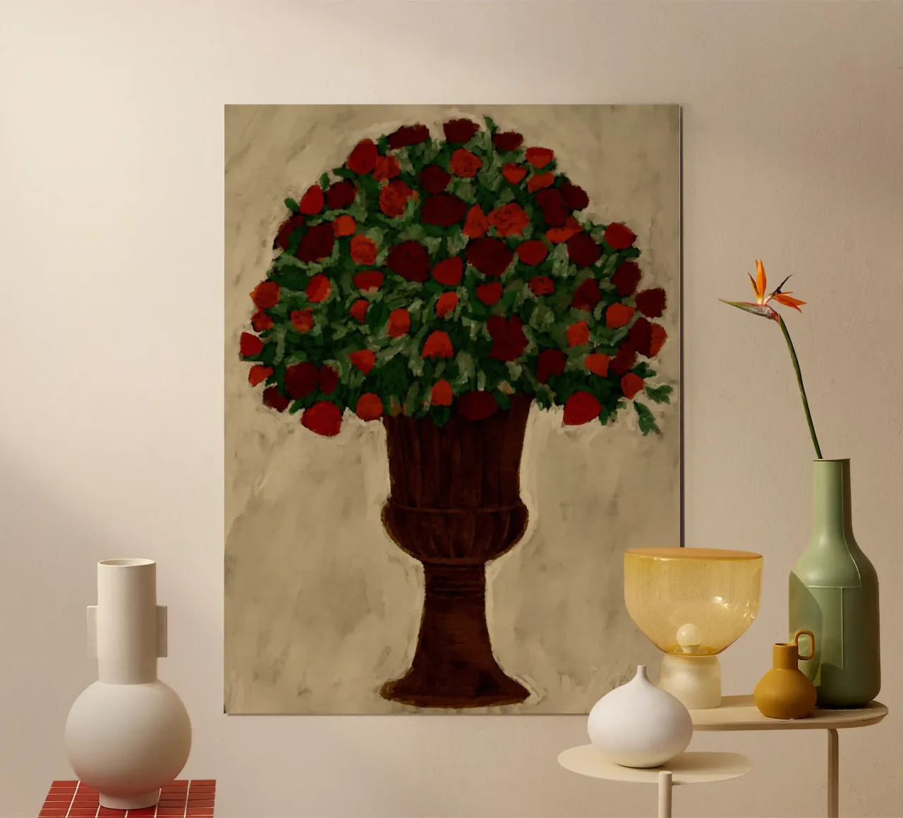 Spring Bouquet poster con telaio in plastica da Shatha Al Dafai