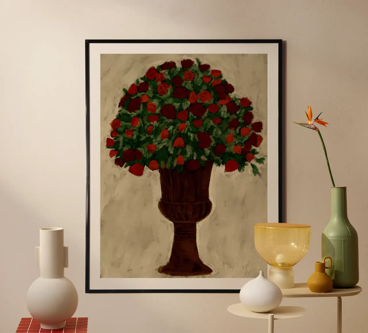 Spring Bouquet poster con telaio in plastica da Shatha Al Dafai