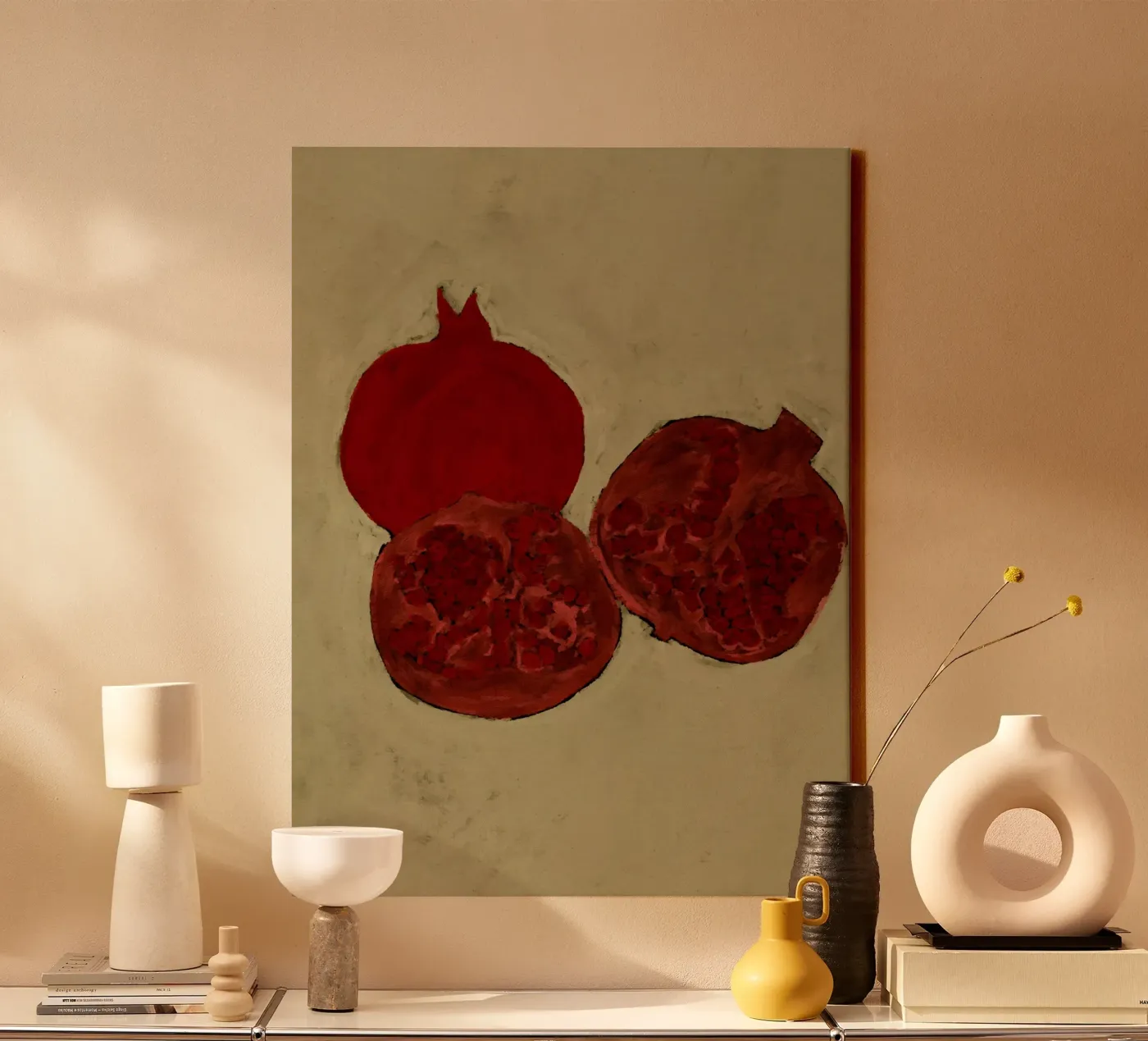 Winter Fruit canvas van Shatha Al Dafai